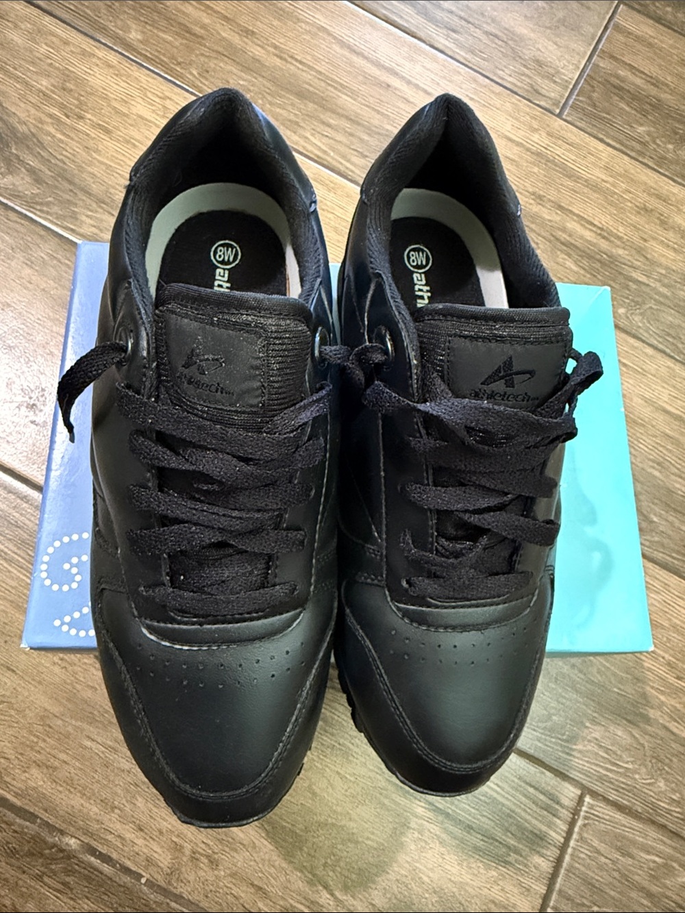 Athletech Womens Shoes Sneakers Casual
Walking Size 8W Black Lace-up